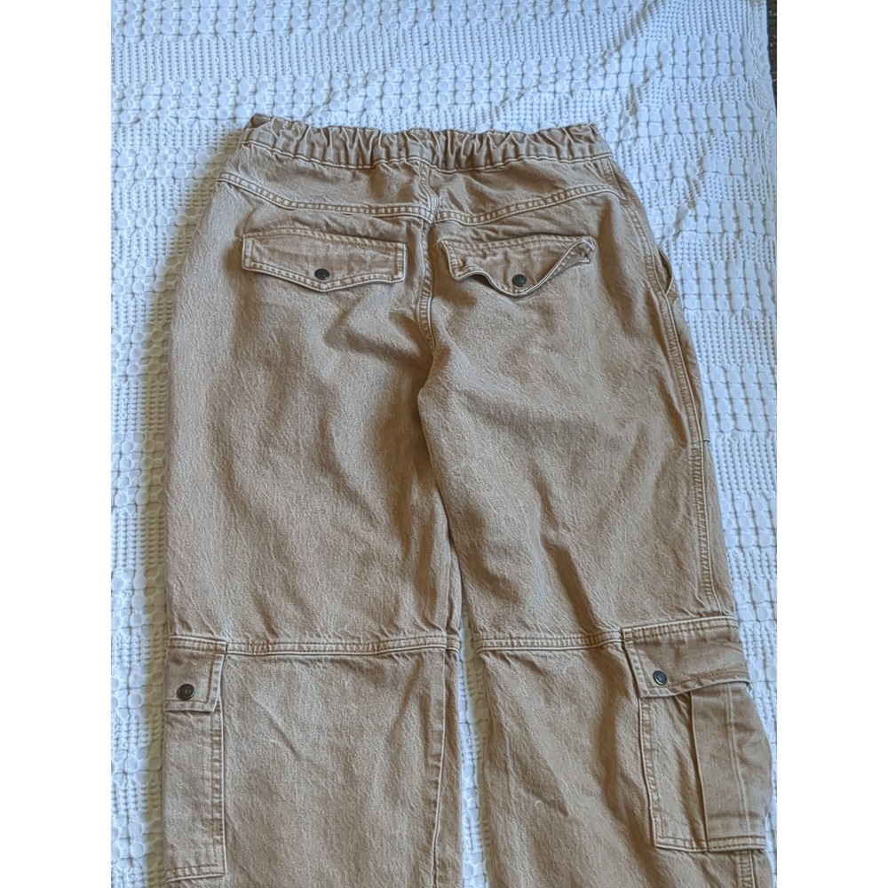 NWOT We The Free Marx Slouchy Cargo Jeans Size 27 Tan 29X28 - Picture 8 of 16